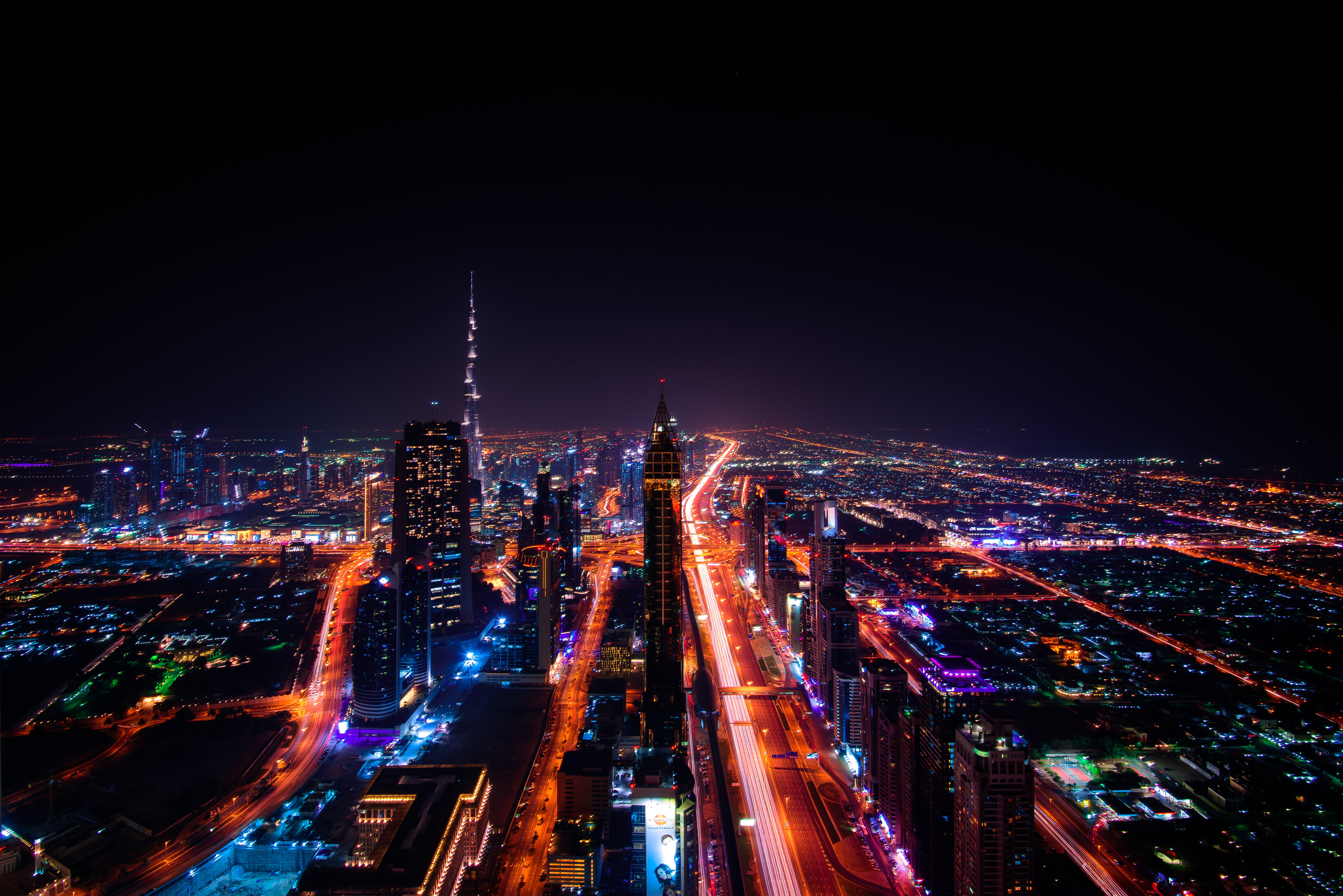 Dubai City Lights at Night